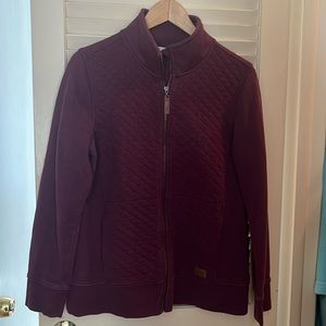 Quilted zipped sweatshirt size M Mulberry color